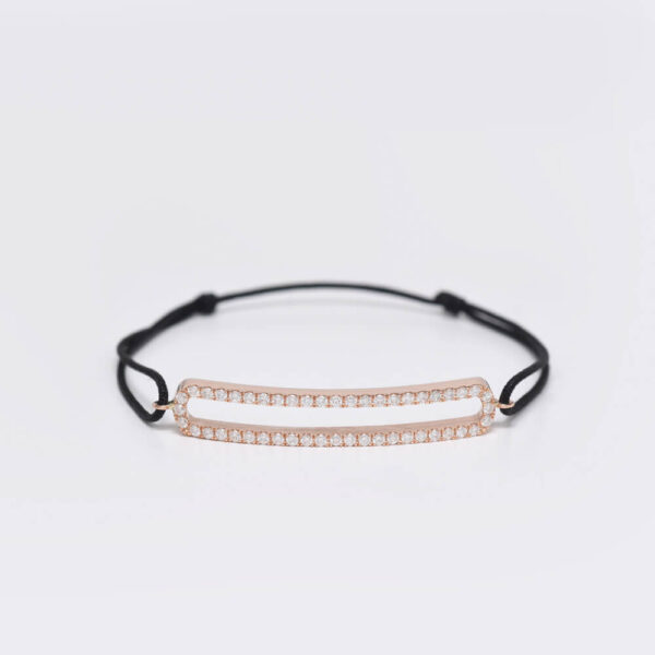 Bar Pırlanta ve Altın İp Bileklik