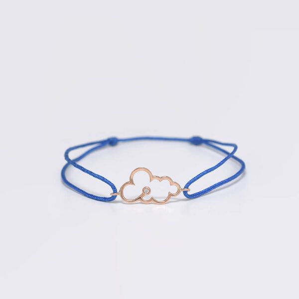 Bulut Pırlanta ve Altın İp Bileklik