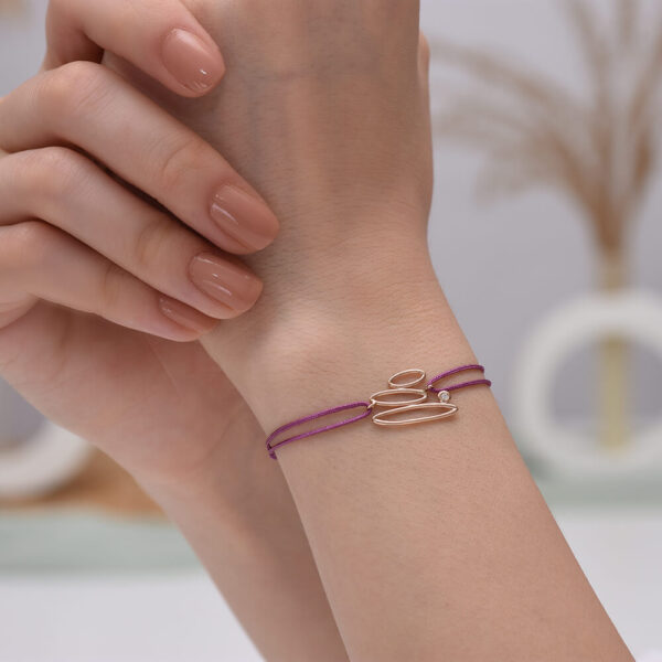 Denge Pırlanta ve Altın İp Bileklik