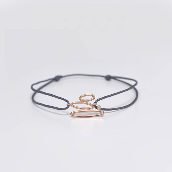 Denge Pırlanta ve Altın İp Bileklik