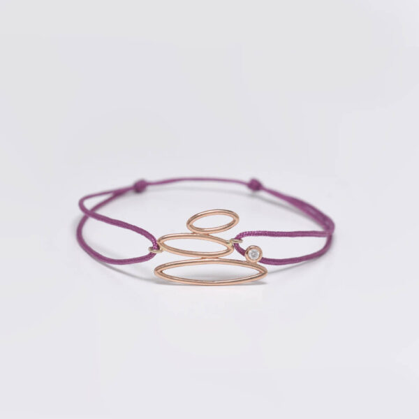 Denge Pırlanta ve Altın İp Bileklik