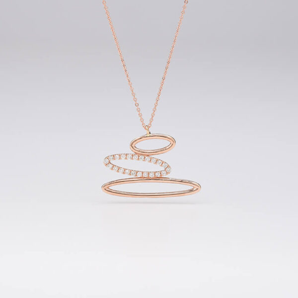 Denge pırlanta ve altın kolye