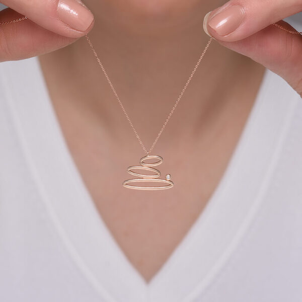 Denge pırlanta ve altın kolye