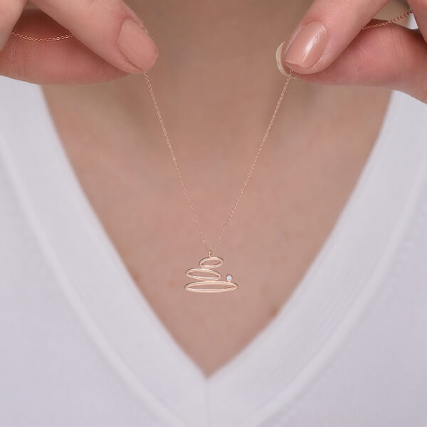 Denge pırlanta ve altın kolye