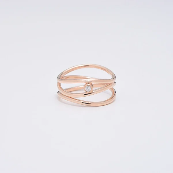 Denge pırlanta ve altın yüzük