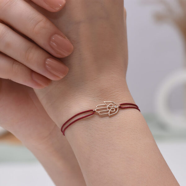 Fatima Eli Pırlanta ve Altın İp Bileklik