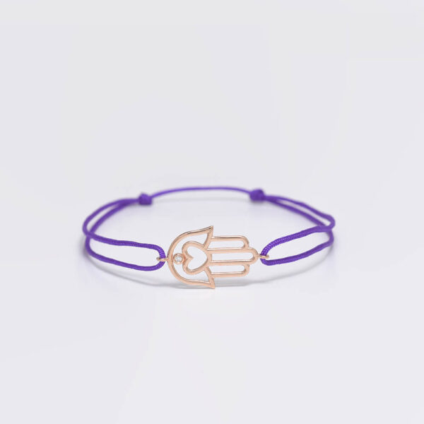 Fatima Eli Pırlanta ve Altın İp Bileklik