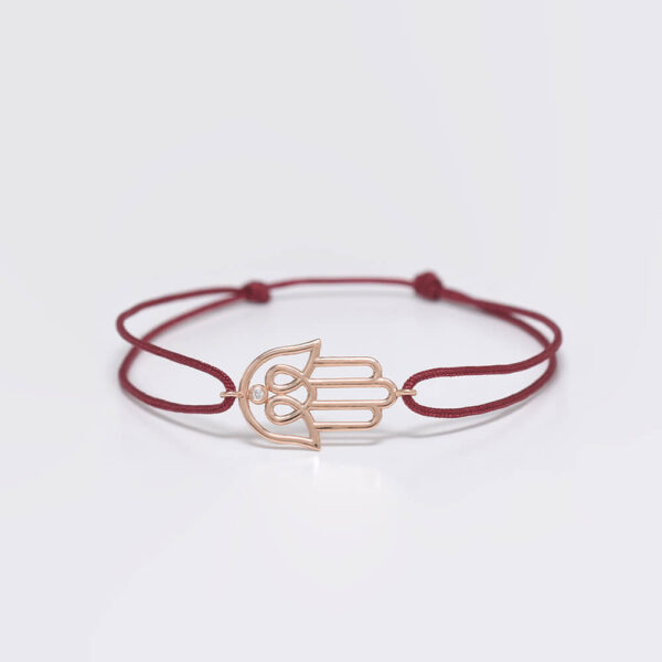 Fatima Eli Pırlanta ve Altın İp Bileklik