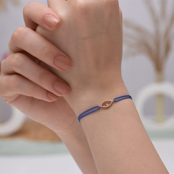 Göz Pırlanta ve Altın İp Bileklik