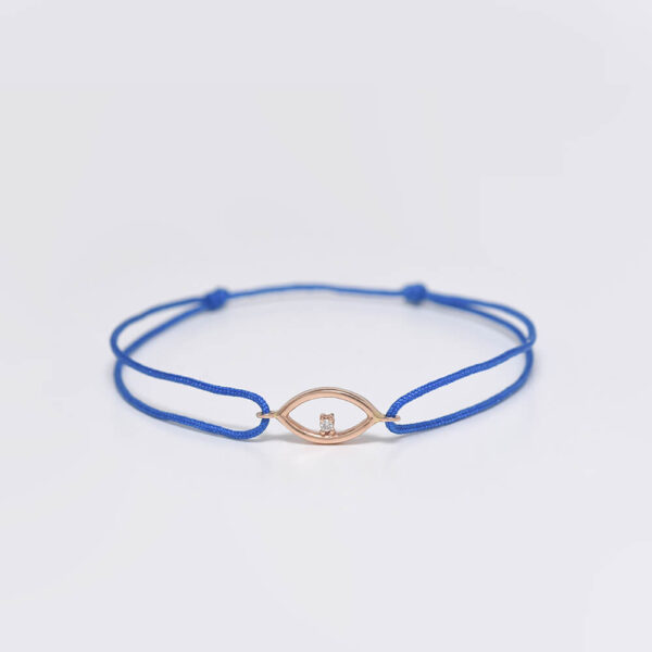 Göz Pırlanta ve Altın İp Bileklik