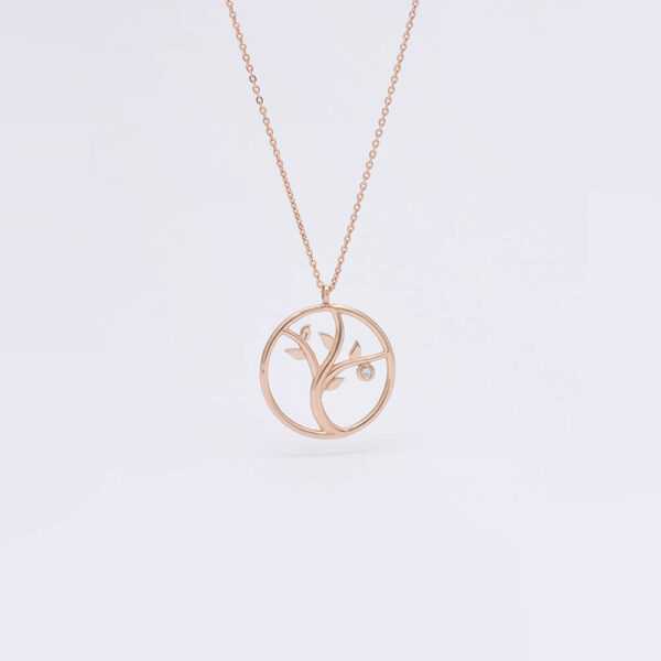 Hayat Ağacı Pırlanta ve altın kolye