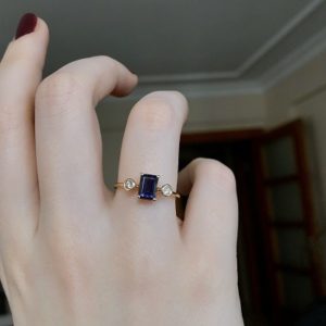 Ametist ve Pırlanta Yüzük