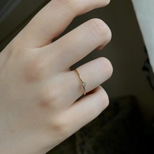 Minik Tek Taş Pırlanta Yüzük