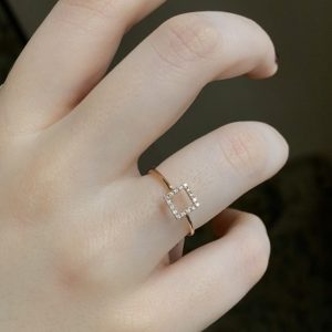 Kare Pırlanta Yüzük