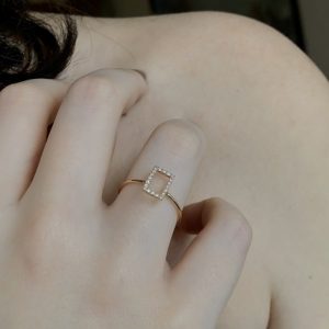 Dikdörtgen Pırlanta Yüzük