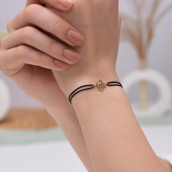 Kutup Yıldızı Pırlanta ve Altın İp Bileklik