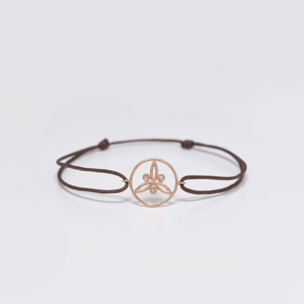 Kutup Yıldızı pırlanta ve altın ip bileklik