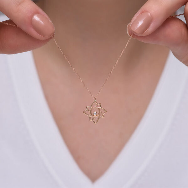 Kutup Yıldızı Pırlanta ve Altın Kolye