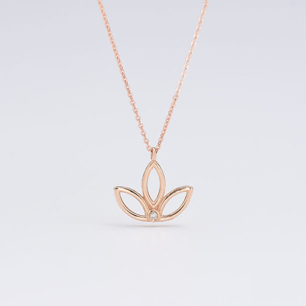 Lotus Pırlanta ve Altın Kolye