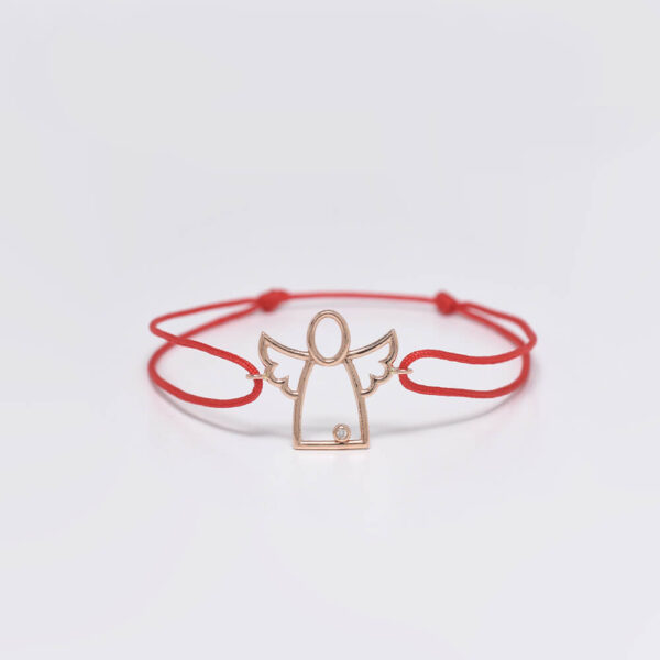 Melek Pırlanta ve Altın İp Bileklik