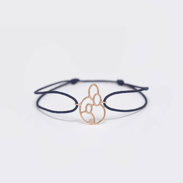 Mutlu Aile Pırlanta ve Altın İp Bileklik