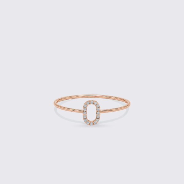 Oval pırlanta ve altın yüzük