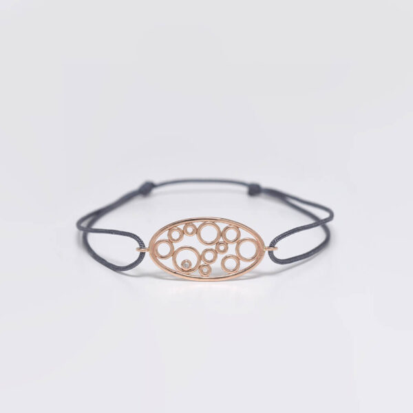 Petek Pırlanta ve Altın İp Bileklik