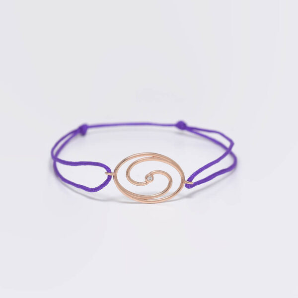 Sonsuzluk Pırlanta ve Altın İp Bileklik