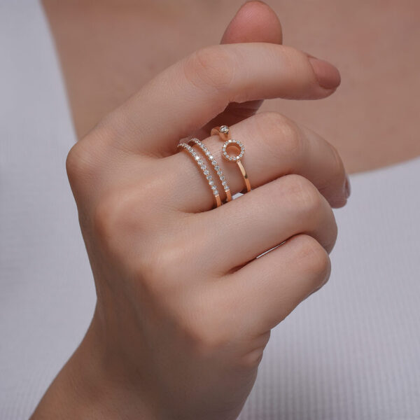 Tasarım pırlanta ve altın yüzük