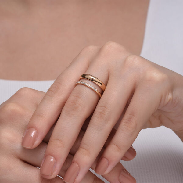 Tasarım pırlanta ve altın yüzük