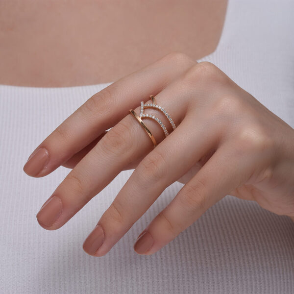 Tasarım pırlanta ve altın yüzük