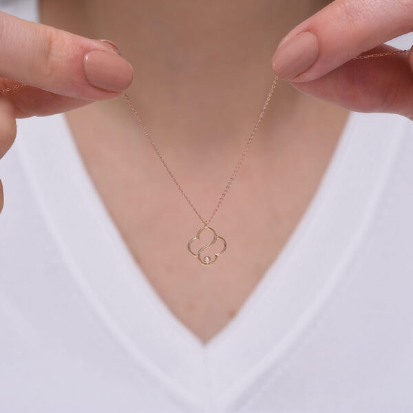 Yonca Pırlanta ve Altın Kolye