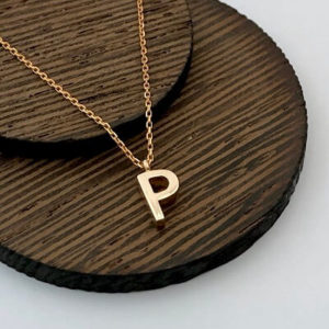 P-Harf Altın Kolye