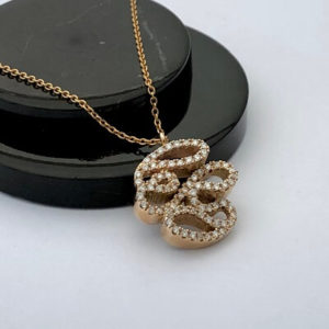 Dalga Pırlanta Kolye