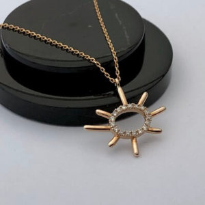 Güneş Pırlanta Kolye