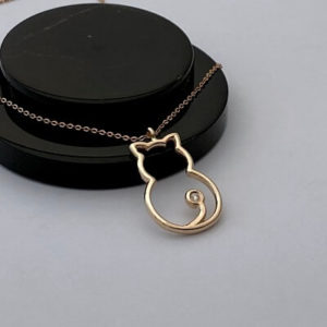 Kedi Pırlanta Kolye