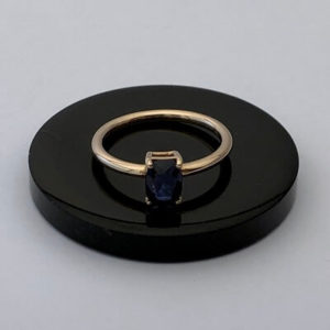 Kuvars Safir Altın Yüzük