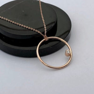 Yuvarlak Pırlanta Kolye