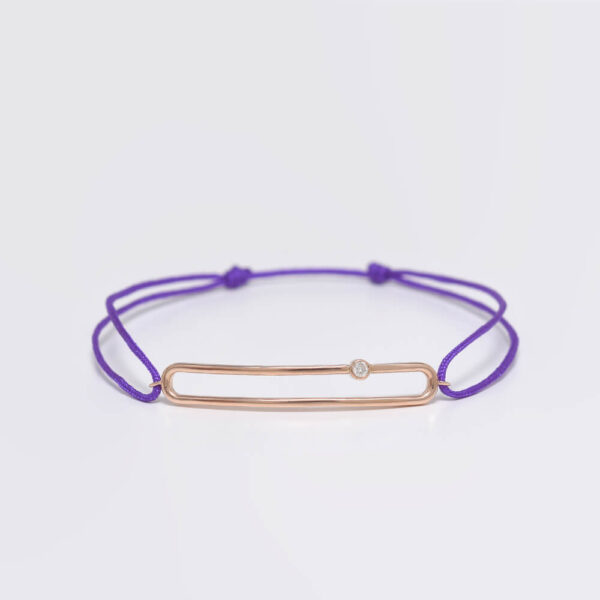 Bar Pırlanta ve Altın İp Bileklik