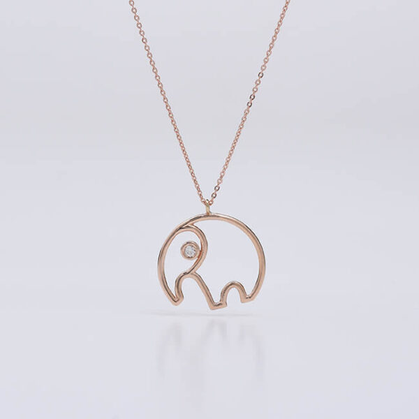 Fil pırlanta ve altın kolye