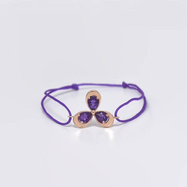 Ametist Altın İp Bileklik
