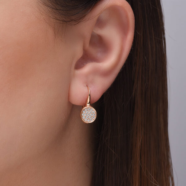 Tasarım pırlanta ve altın küpe