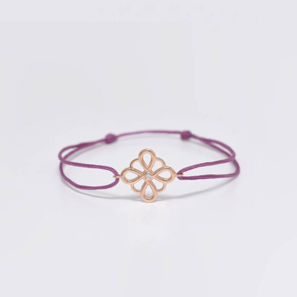 Başarı pırlanta ve altın ip bileklik