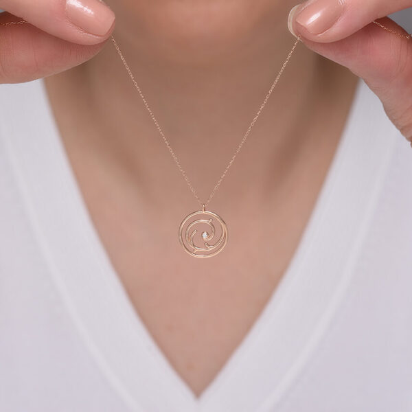 Bir dilek tut pırlanta ve altın kolye