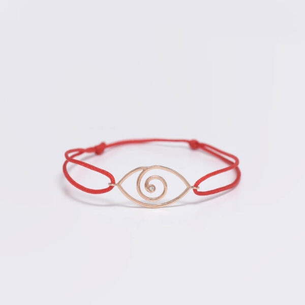 Göz Pırlanta ve Altın İp Bileklik