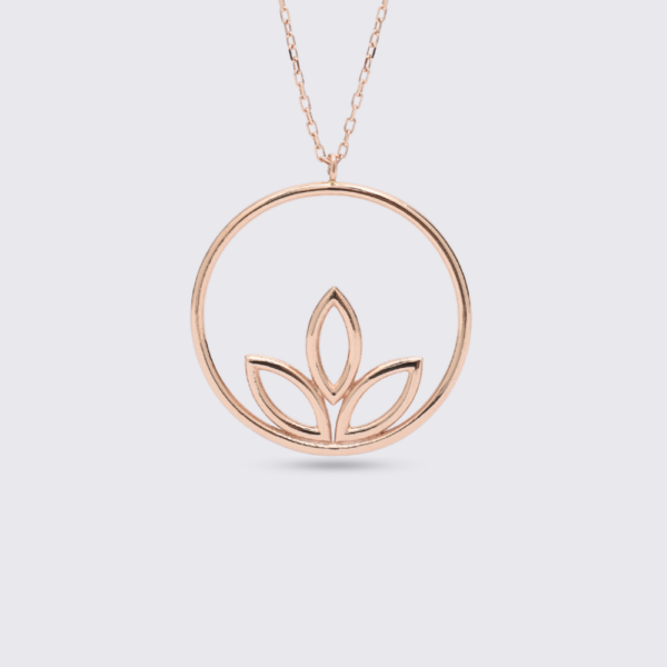 Lotus pırlanta ve altın kolye