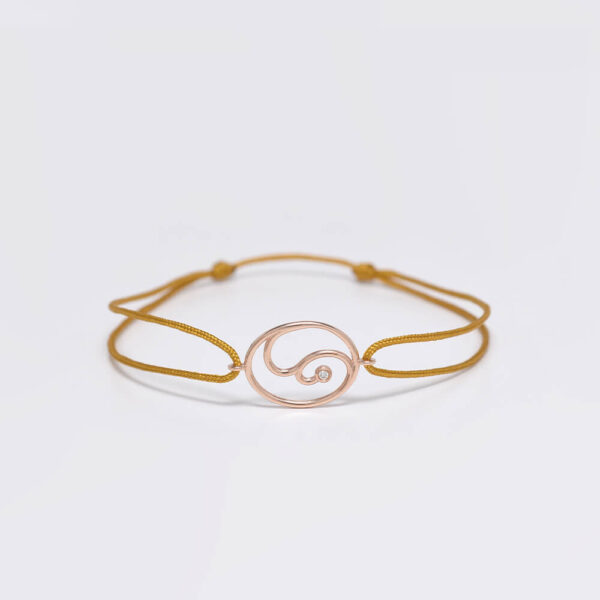 Sarmaşık Pırlanta ve Altın İp Bileklik