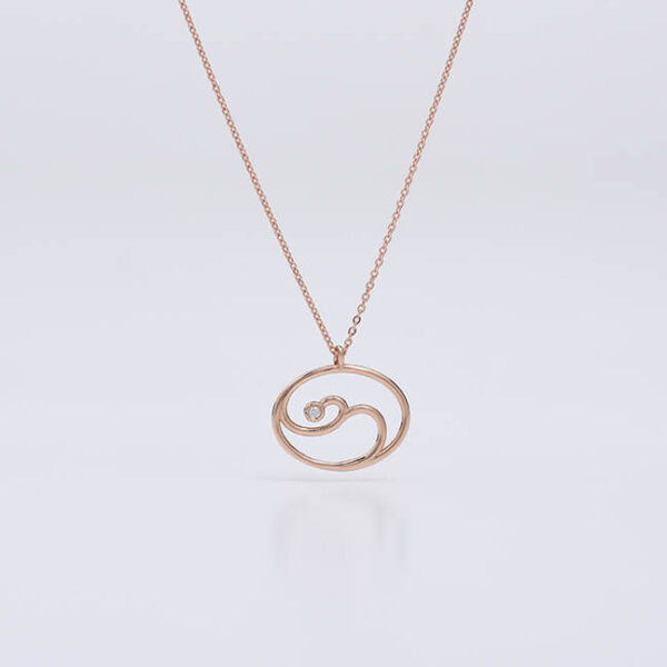 Sarmaşık pırlanta ve altın kolye