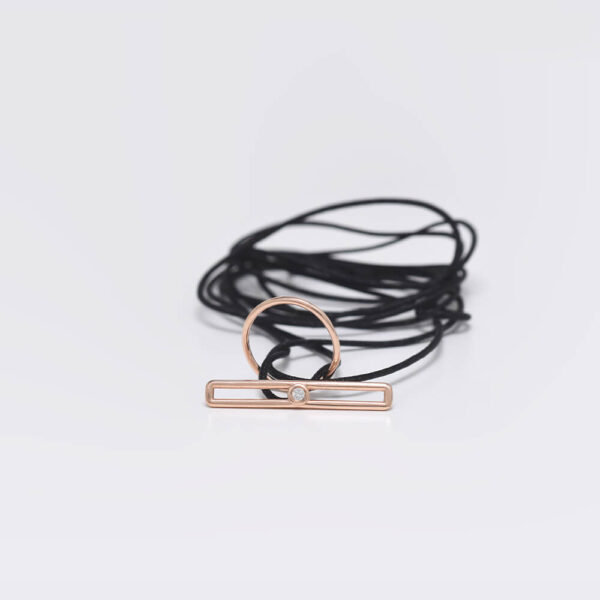 Bar Pırlanta ve Altın İp Bileklik