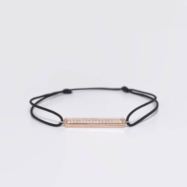 Bar Pırlanta ve Altın İp Bileklik